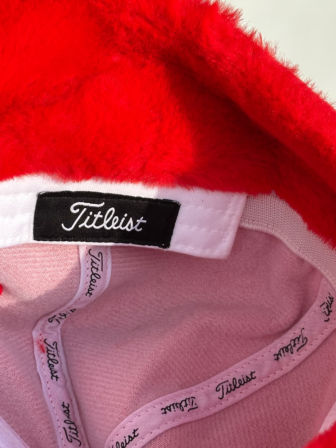 [S-M] 타이틀리스 로고 레드 트윌 이어머프 볼캡 모자 골프 상품이미지9