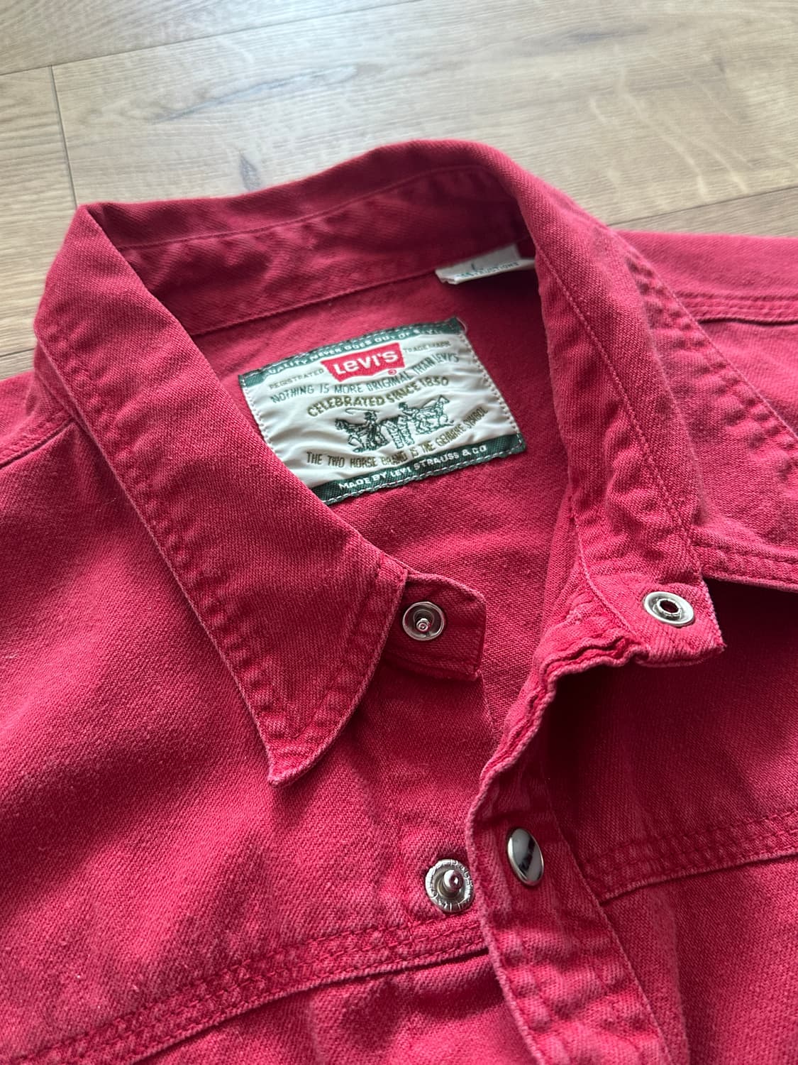 리바이스 레드 셔츠 L사이즈 상품이미지3
