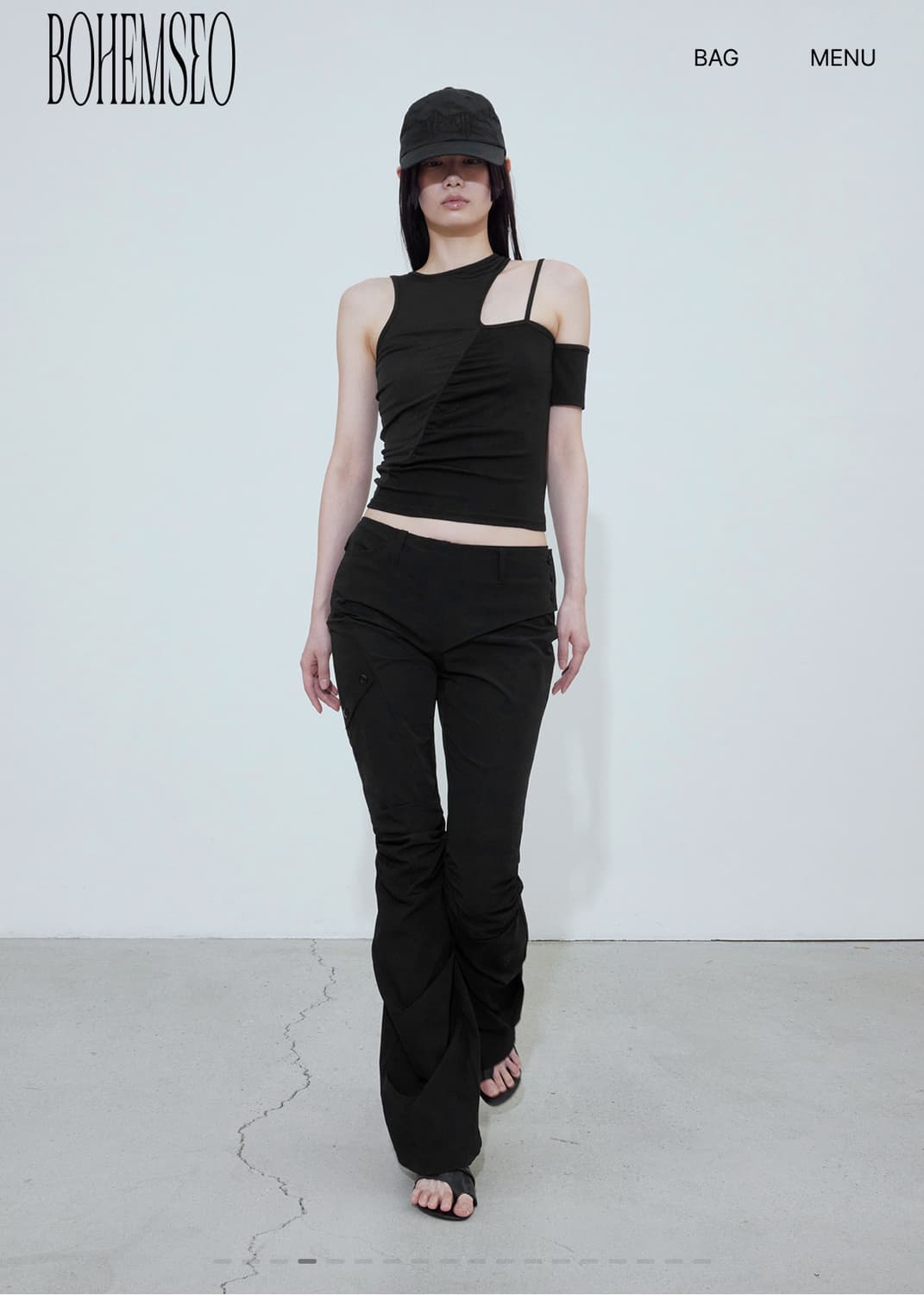 [새상품] 보헤미안서울 보헴서 부츠컷 셔링 팬츠 상품이미지3