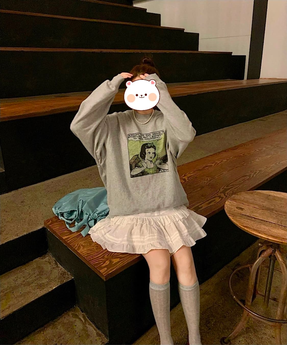 [새상품] 화이트 캉캉 스커트 속바지안감 상품이미지1