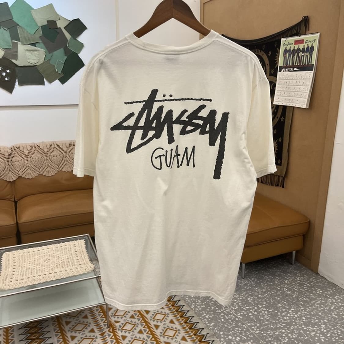 스투시 괌 빈티지 캐주얼 스트릿 빅로고 반팔티 L C10997 상품이미지4