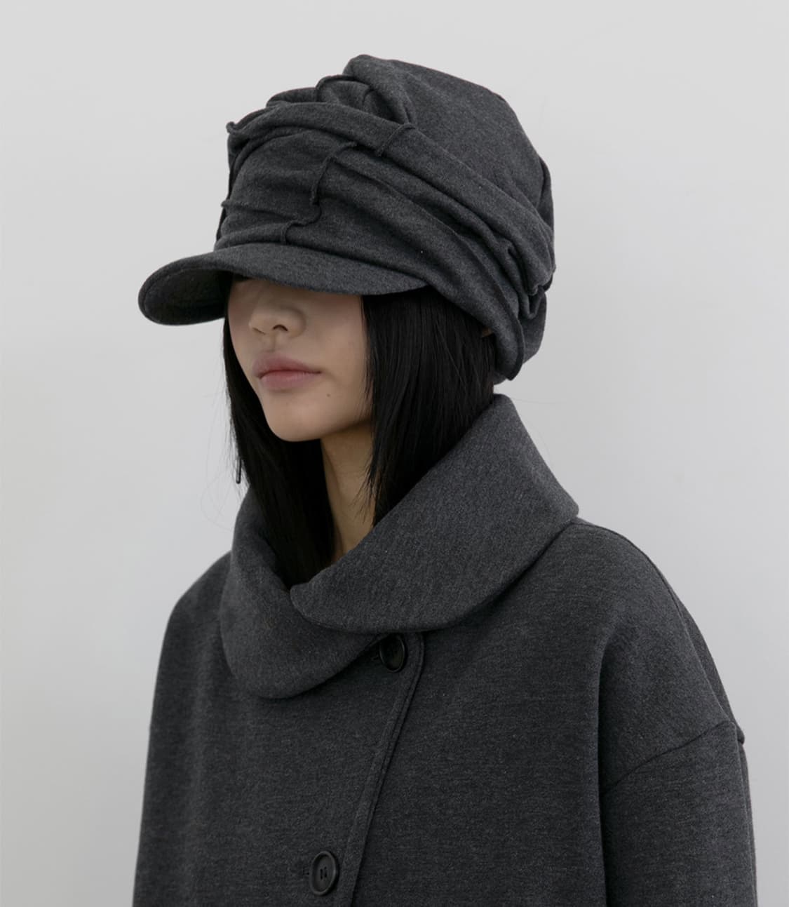 플레어업 soi draped cap charcoal 모자 상품이미지2