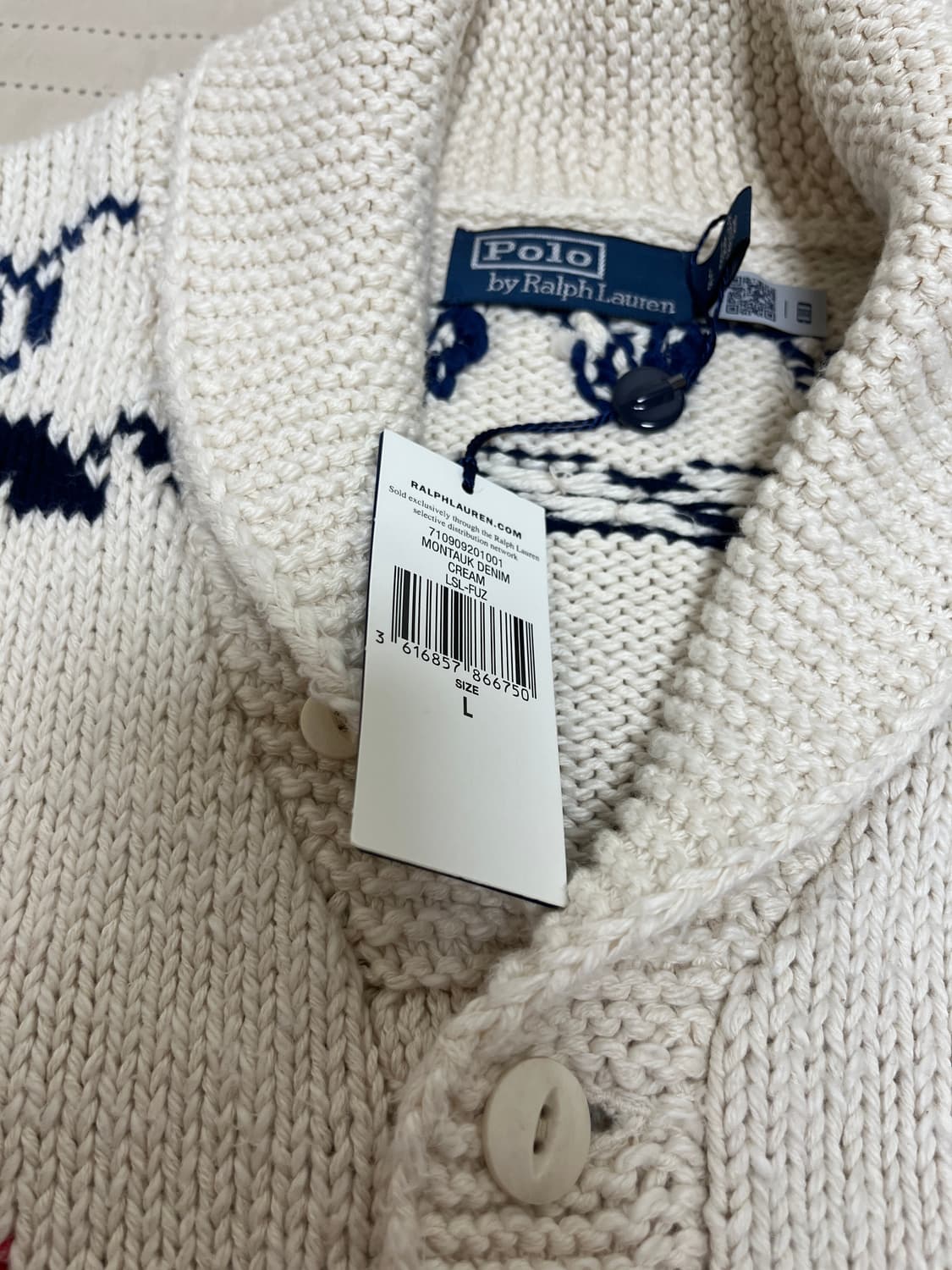 폴로 랄프로렌 노티컬 숄 카라 코위찬 가디건 새상품 상품이미지8