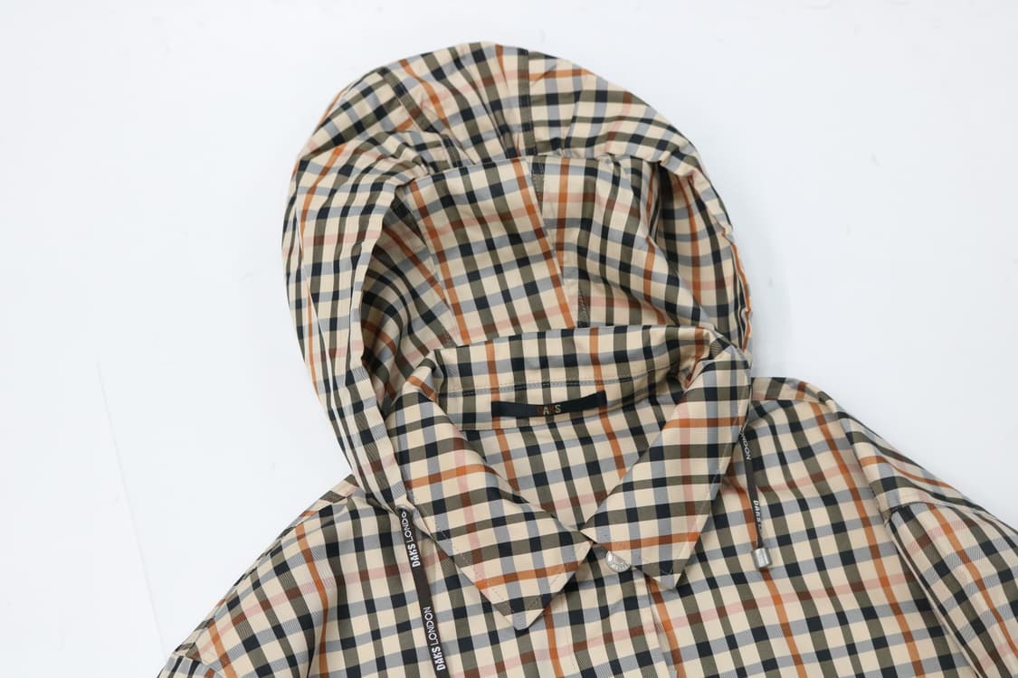 DAKS LONDON 닥스 하우스 체크 후디드 윈드브레이커 아노락 재킷 상품이미지3