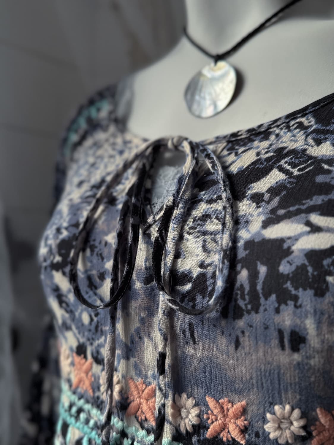 Floral Embroidered Tie-Dye Dress 0409 상품이미지6