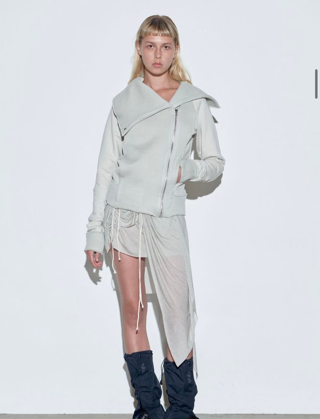 스컬프터 Wide Collared Zip-Up Dirty White 상품이미지2