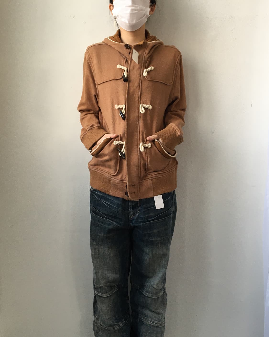 Duffle button high neck hood jacket 상품이미지1