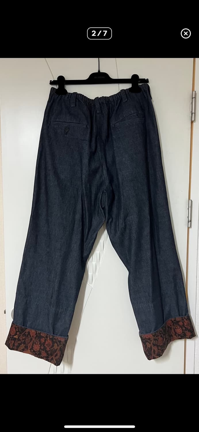 요지야마모토 자카드 데님 팬츠 구매 합니다!! 상품이미지2