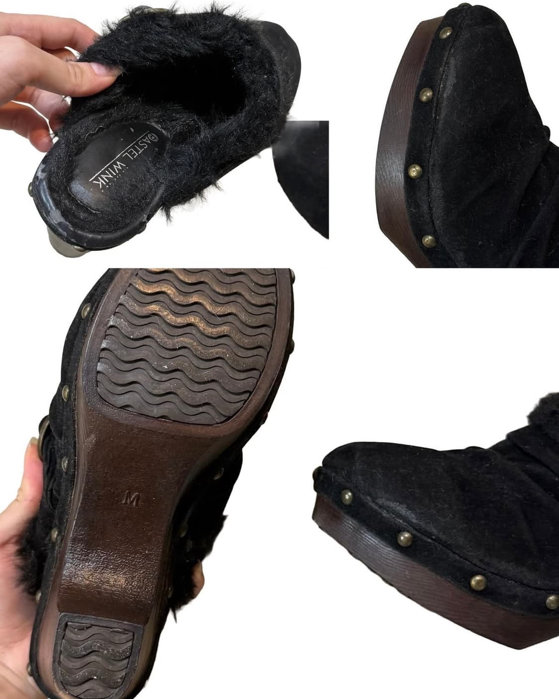 빈티지 Y2k 퍼 트리밍 클로브 상품이미지3