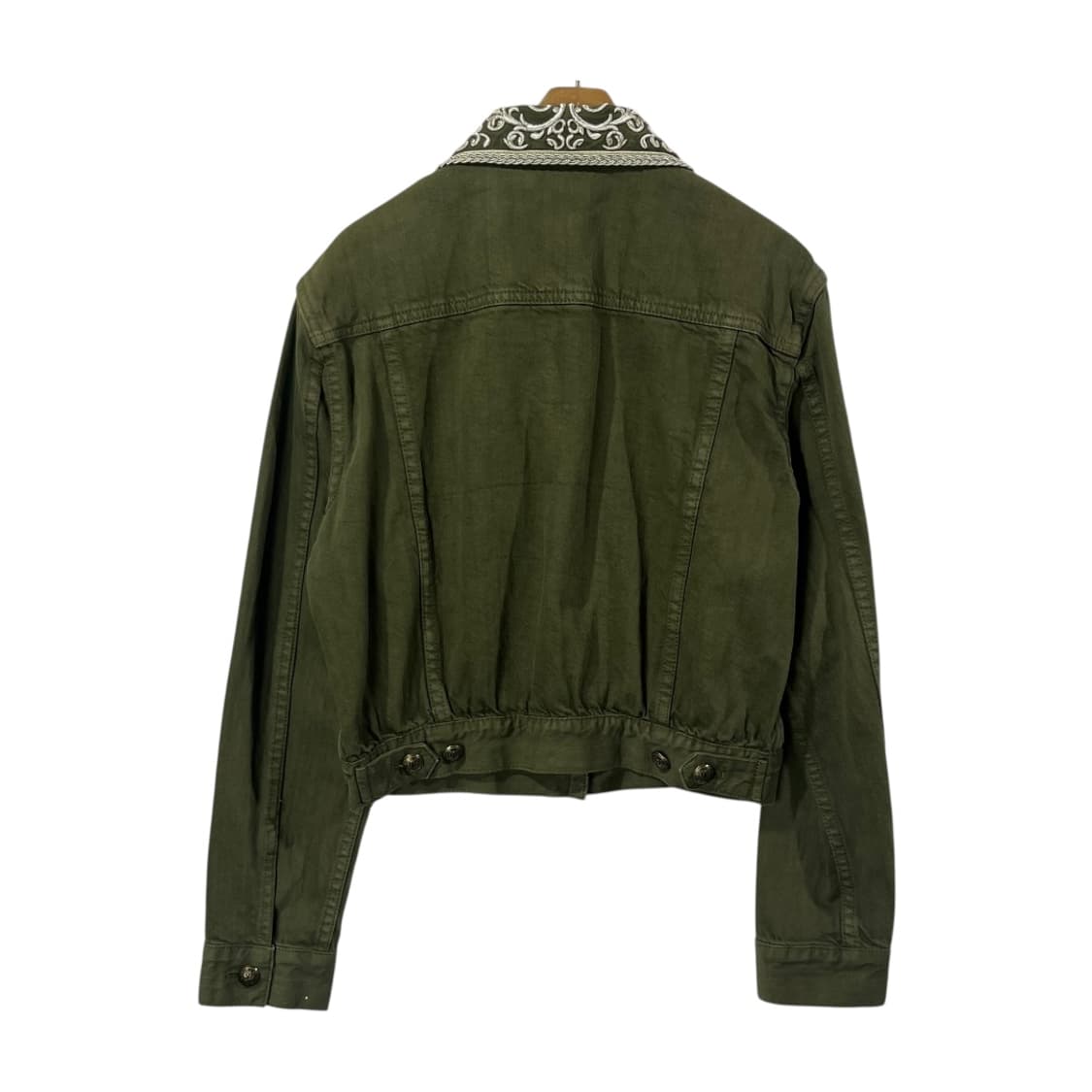 [alice + olivia] 앨리스앤올리비아 자수카라 크롭 자켓  상품이미지2