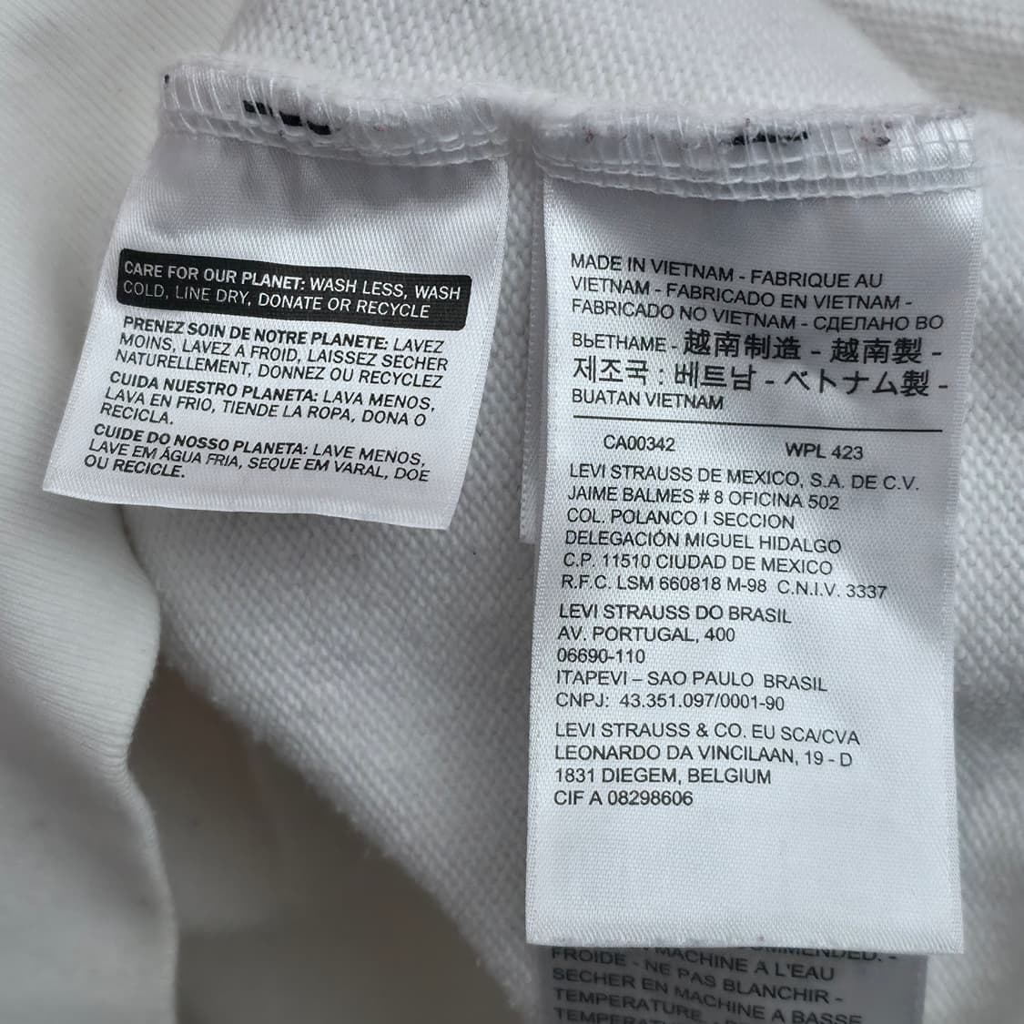 [M] 리바이스 화이트 로고 후드티 상품이미지6
