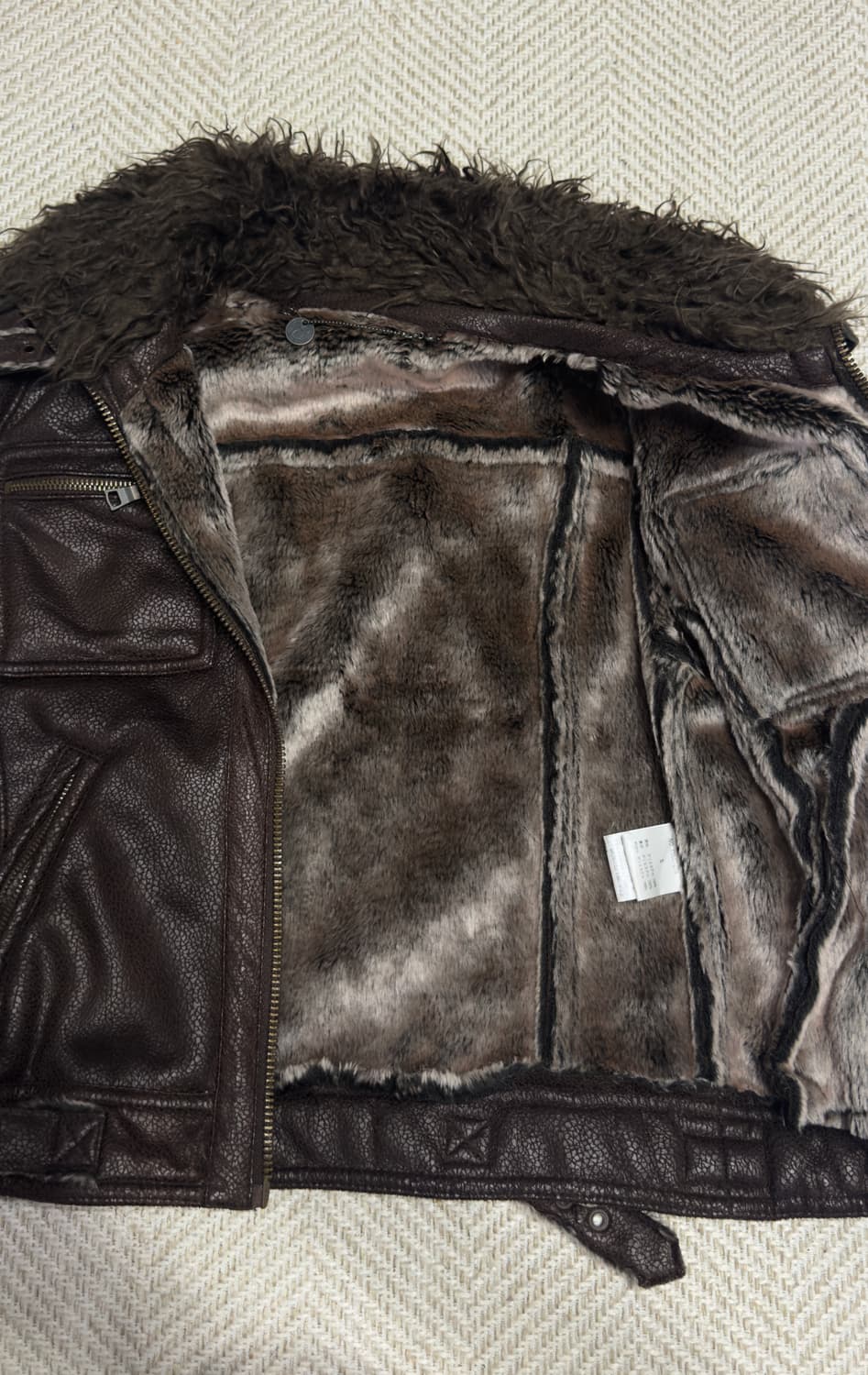 Vintage 하이넥 다크브라운 자켓 상품이미지5