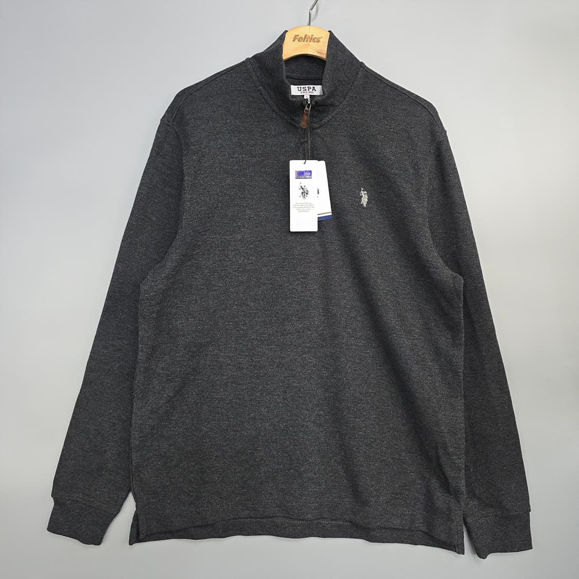 새제품)USPA(유에스피에이) 하프집업 스웨트 L 상품이미지1