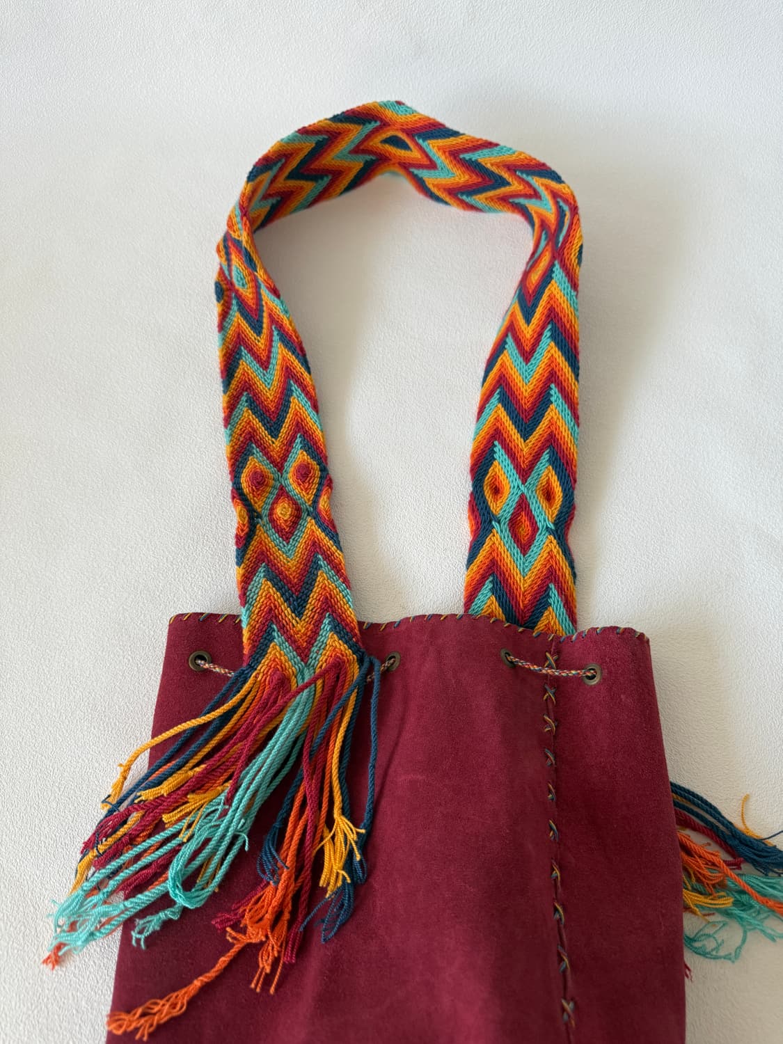 Pre owned 스웨이드 원통백 상품이미지2