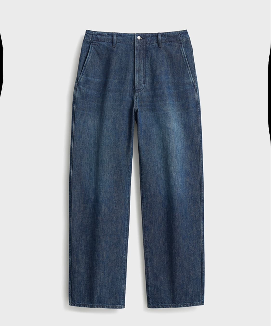 [2] 포터리 원워시드 와이드 데님 딥블루 상품이미지4