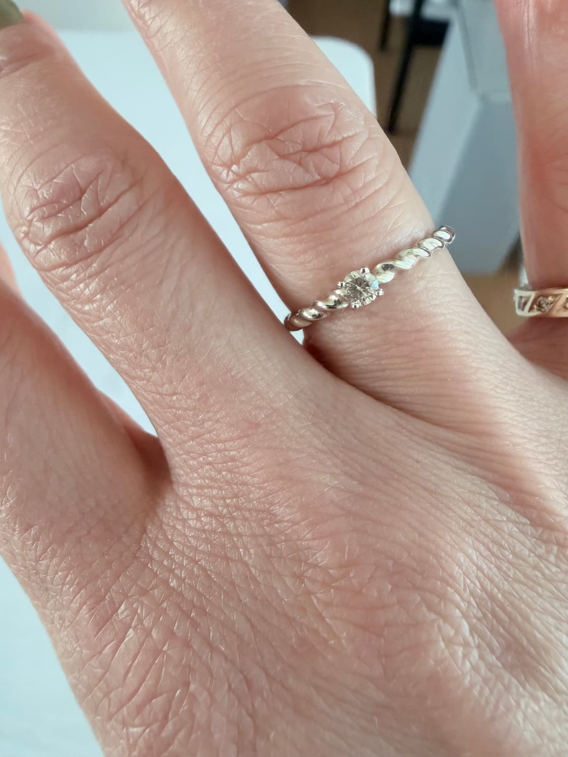 14k꼬냑다이아 반지 상품이미지1