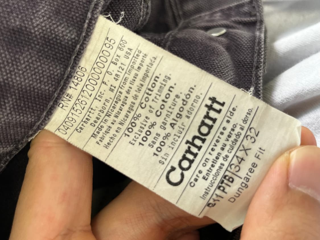 Carhartt B11 PTB 칼하트 빈티지 싱글니 카펜터 팬츠 상품이미지8