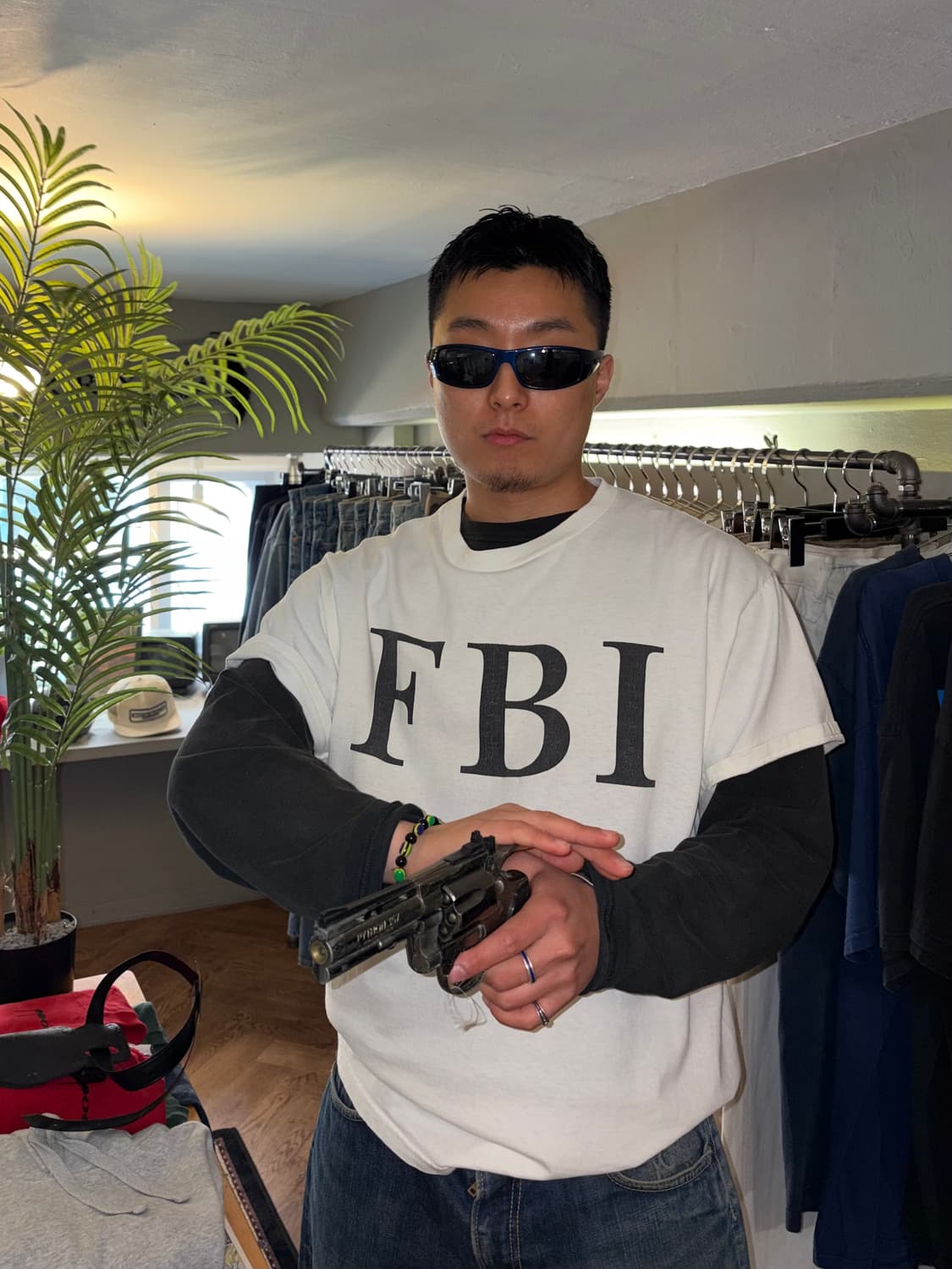 90-00’s FBI American culture parody T-sh 상품이미지1