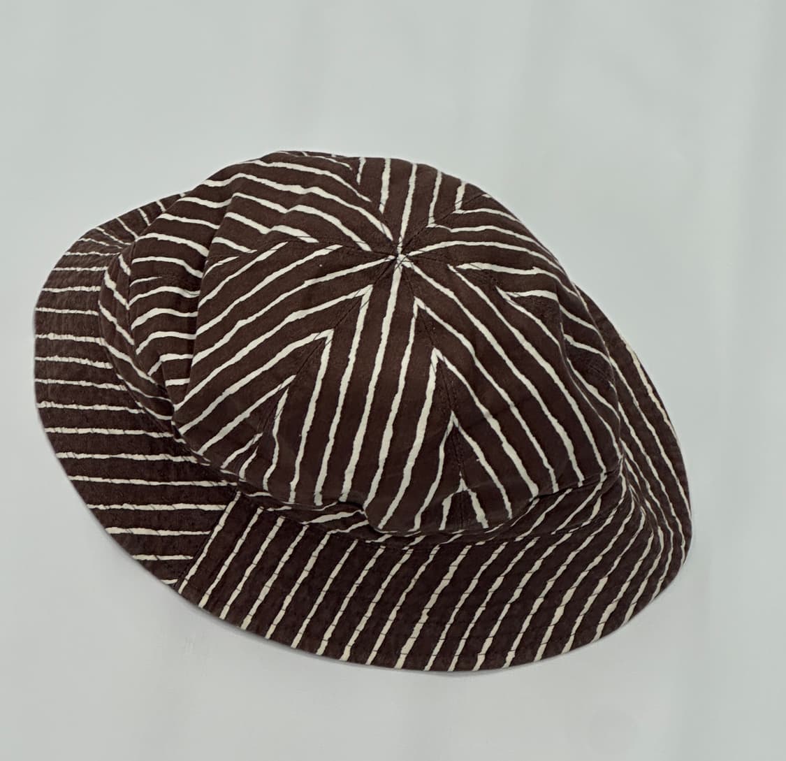 Jpn 스트라이프 브라운 벙거지 Y2K 버킷햇 빈티지모자 상품이미지4