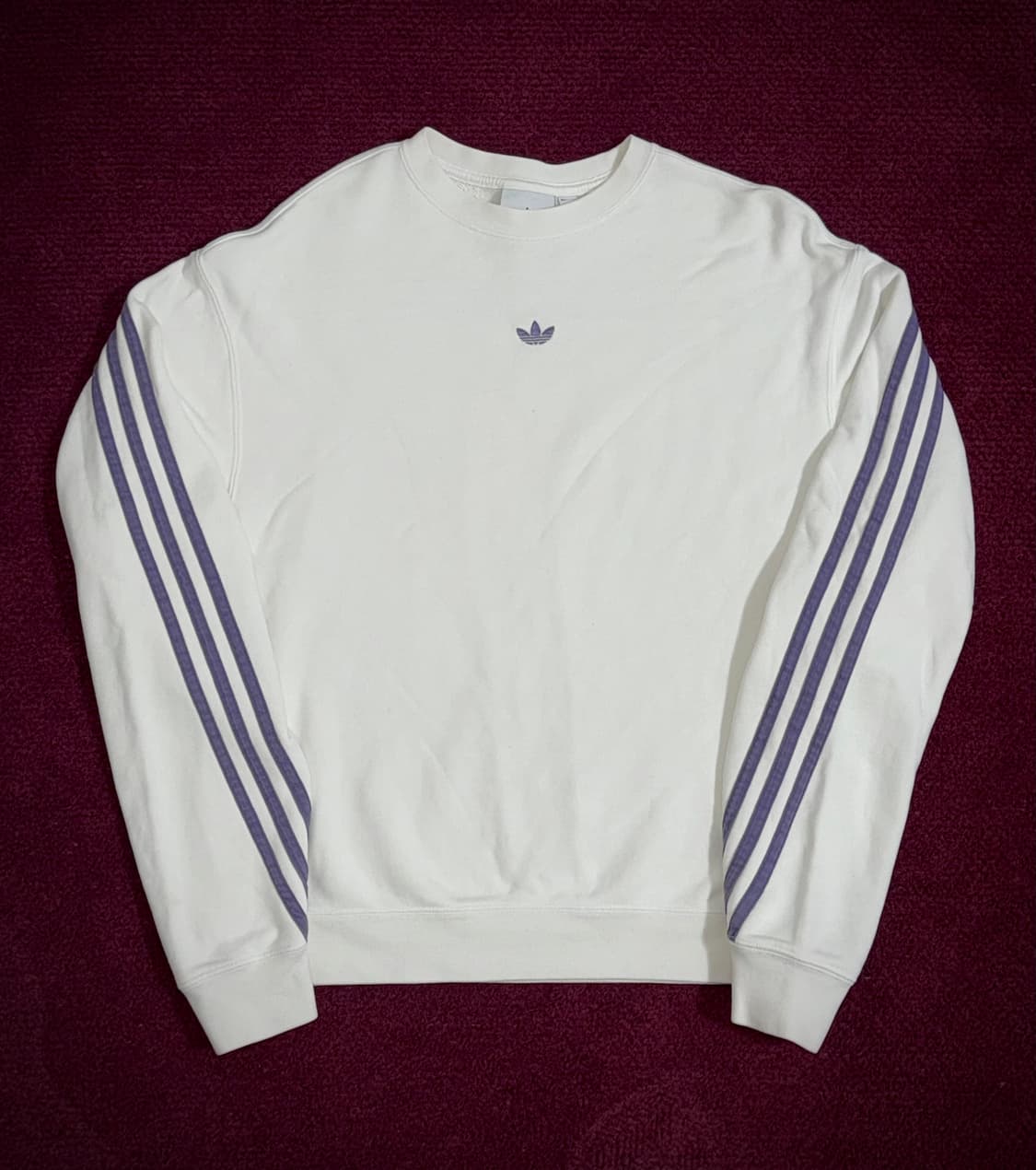 아디다스 화이트 퍼플 파이어버드 맨투맨 M 상품이미지1