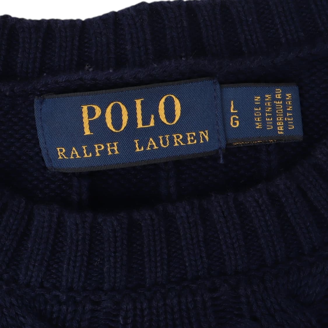 폴로 랄프로렌 네이비 코튼 케이블 니트 스웨터 상품이미지8