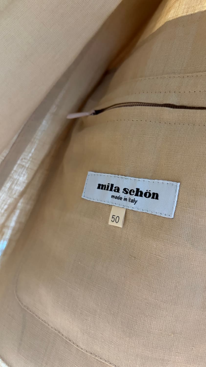 Mila Schon 리넨 100% 사파리 자켓 (50, 105) 상품이미지4
