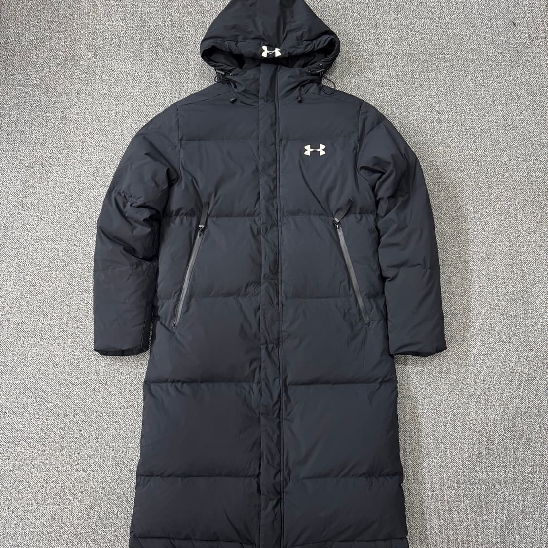 언더아머/다운 블랙 롱 패딩 점퍼 공용 상품이미지1