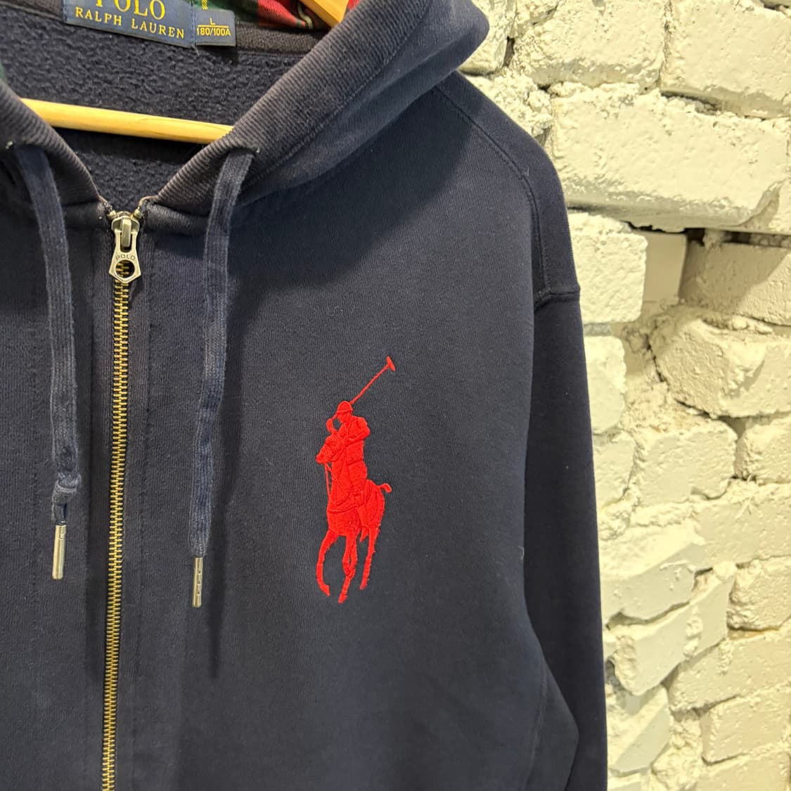 폴로 빅포니3 후드 타탄체크 후드집업 상품이미지4