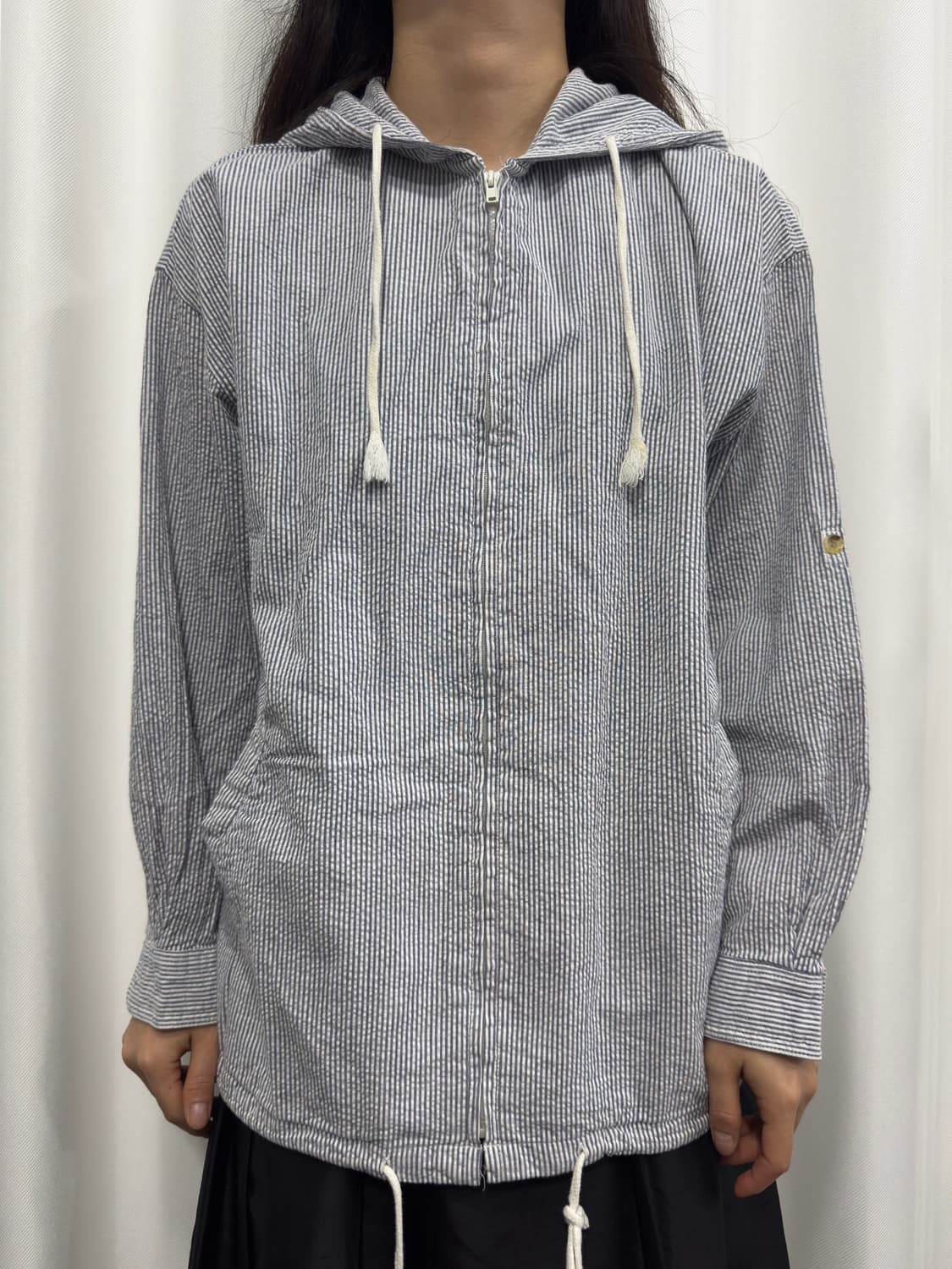 stripe hood zipup 상품이미지1