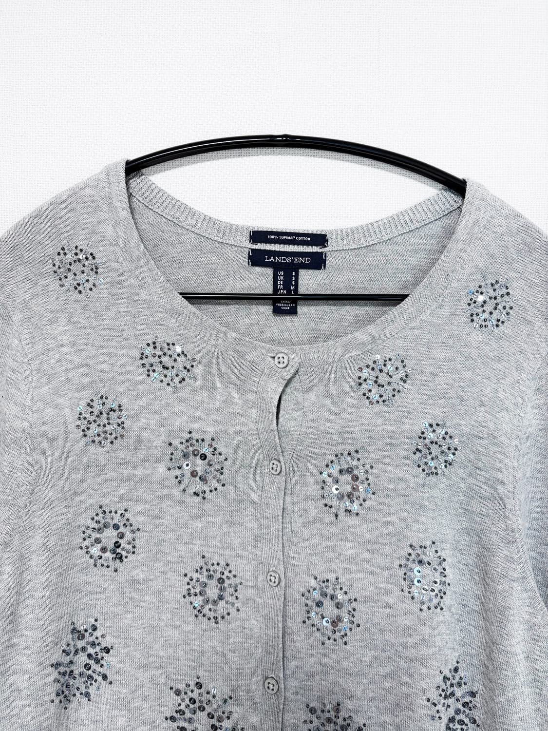 Sequin Detail Cardigan - Melange Grey 상품이미지5