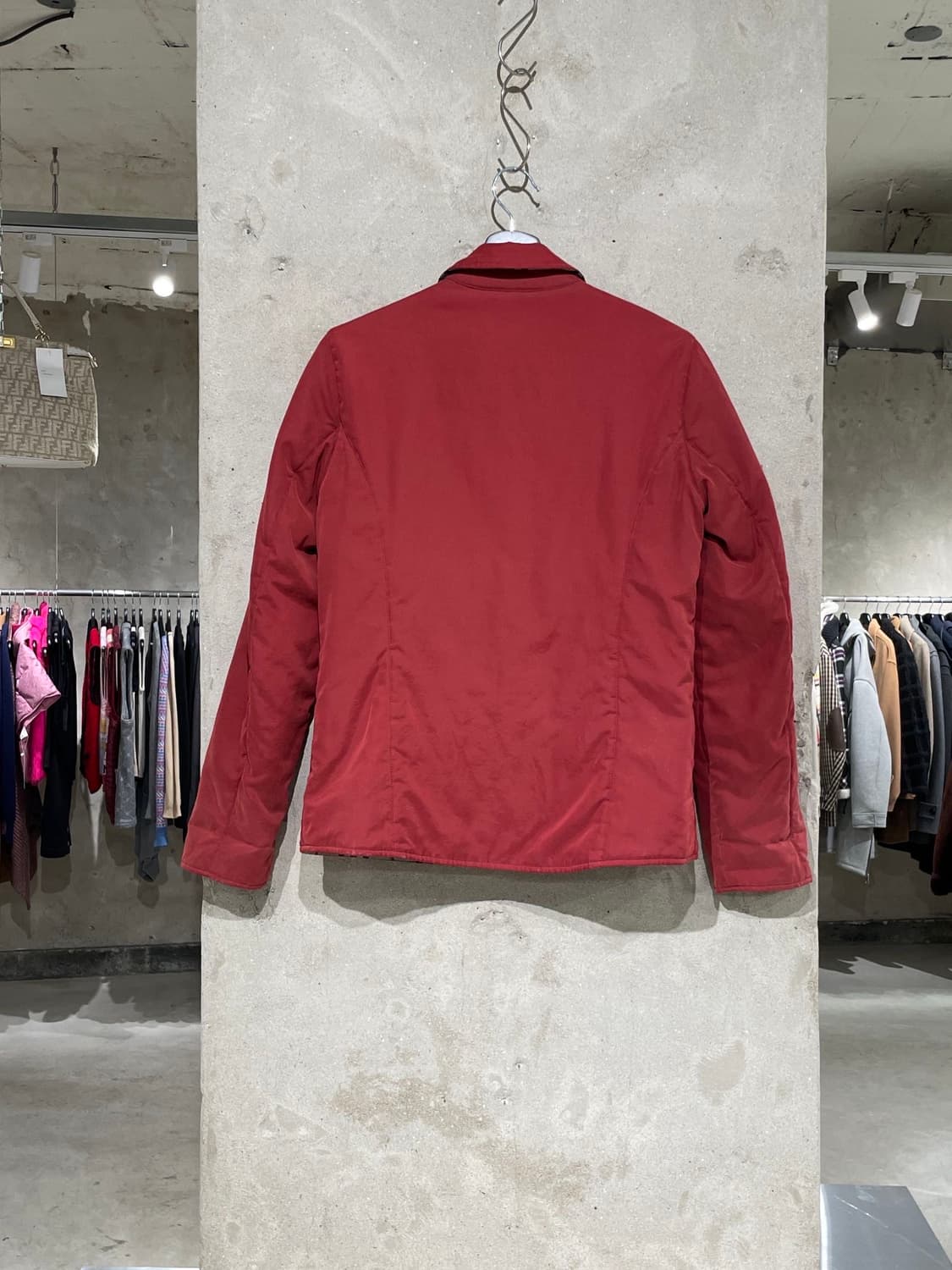 버버리 베이지 앤 레드 리버시블 집업 자켓 상품이미지8