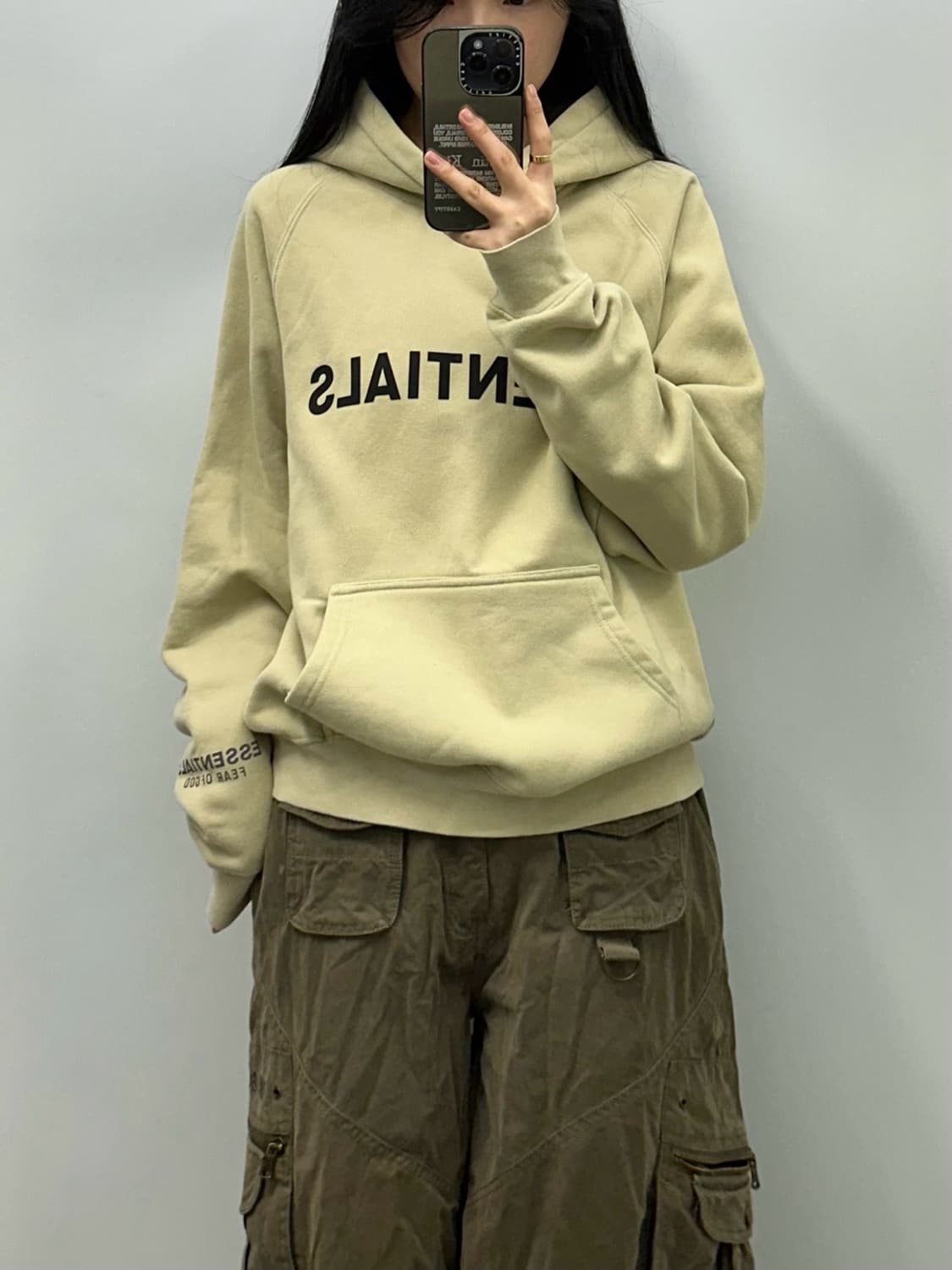 에센셜 피어오브갓 스펠아웃 베이지 스웻 후드티 상품이미지1