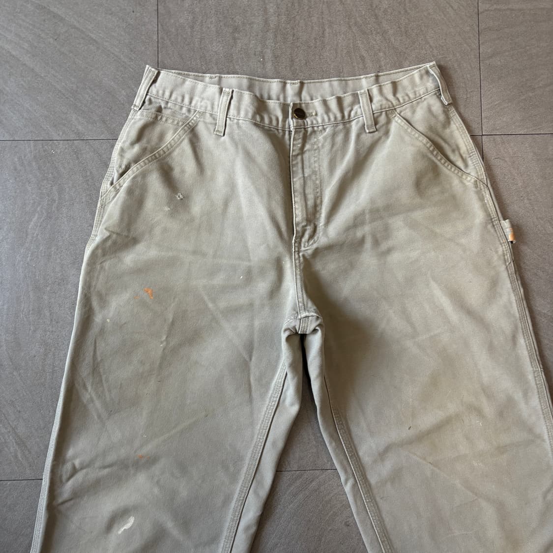 칼하트 오리지널 라이트 그레이 싱글니 카펜터 팬츠 상품이미지8