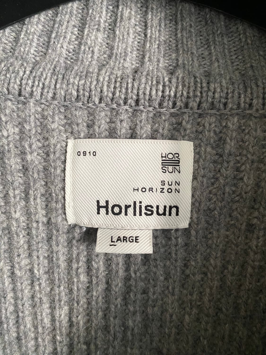 홀리선 집업니트 그레이 L 상품이미지3