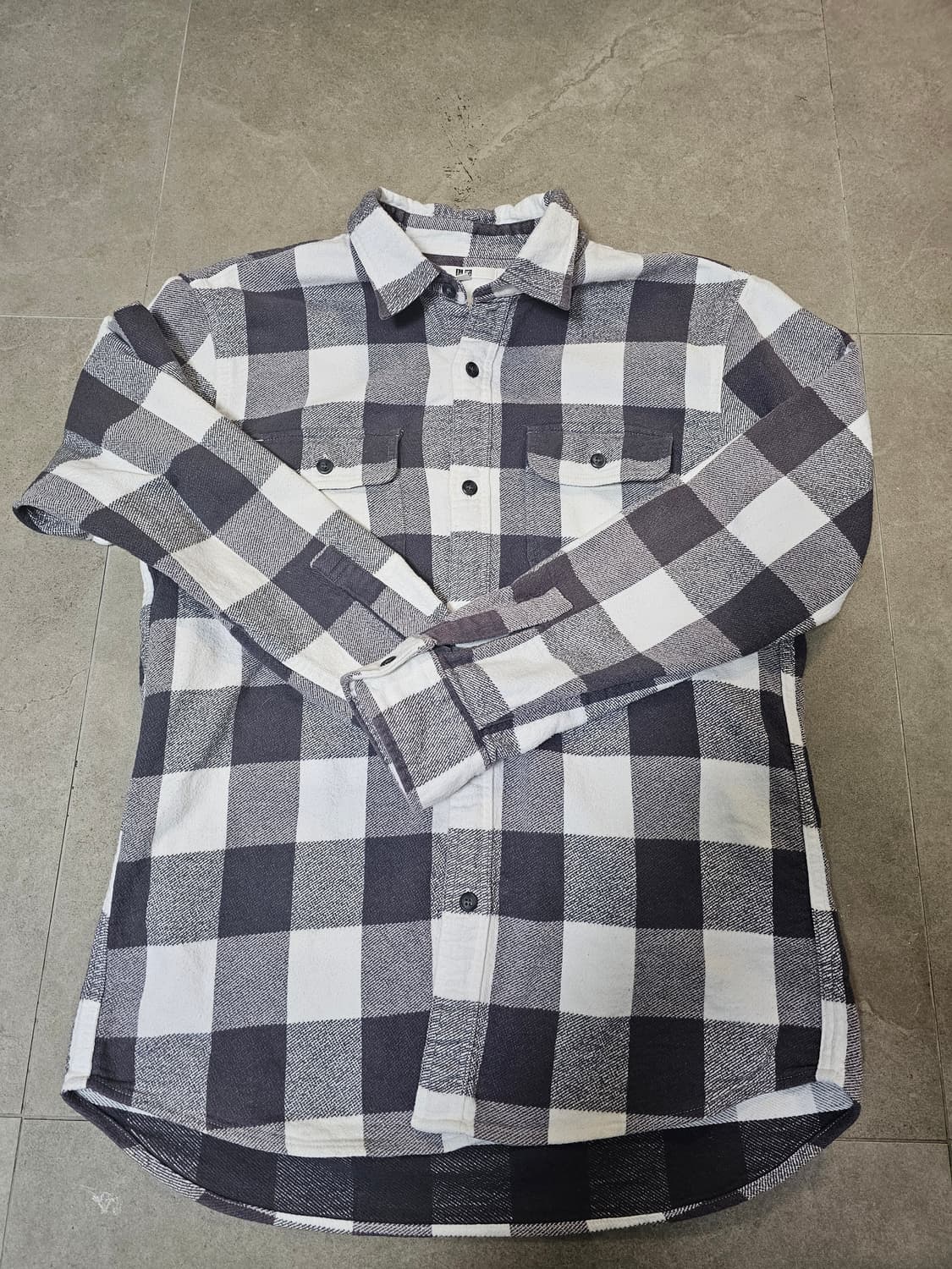 유니클로 남성 플란넬 체크 셔츠 L 상품이미지1