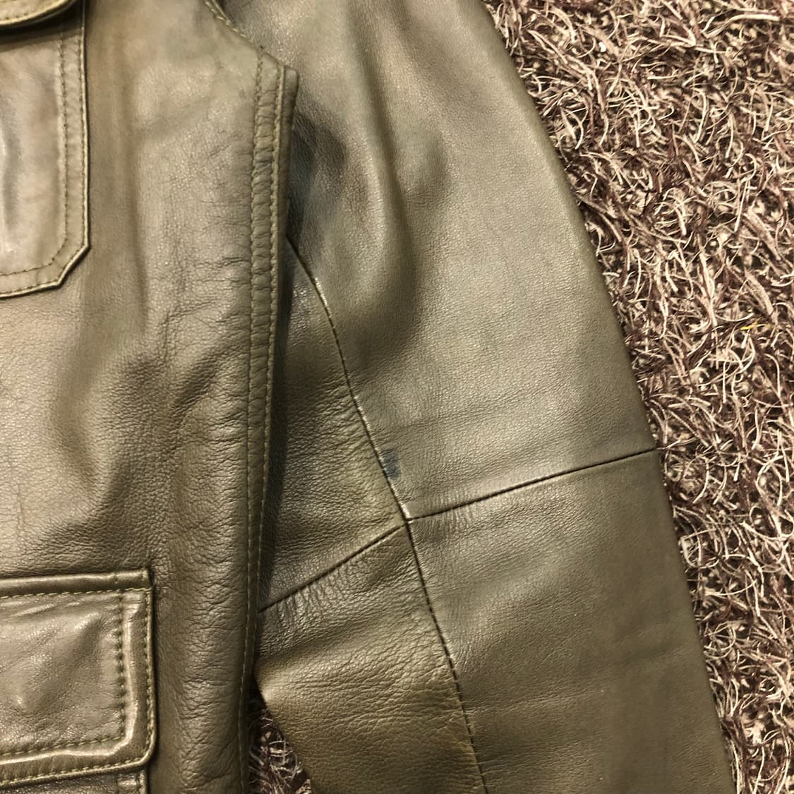 비욘드클로젯 양가죽 쿼드포켓 바이커 레더 가죽 자켓 상품이미지3