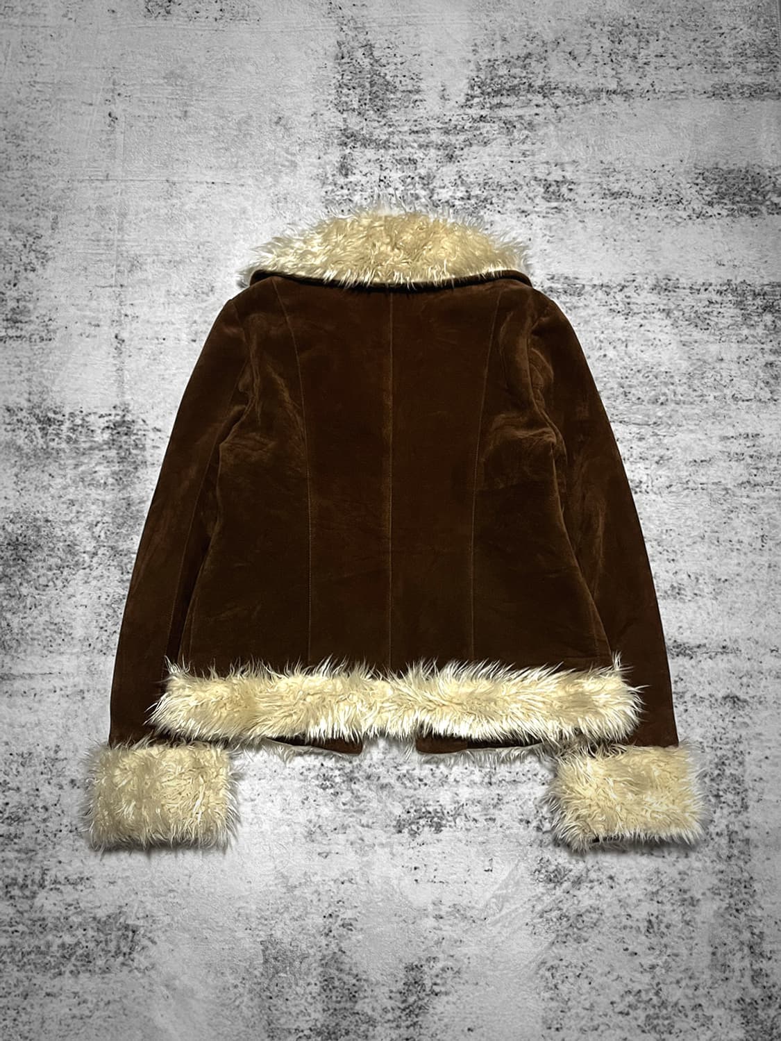 (ba-tsu) 00s suede fur hood jacket  상품이미지5