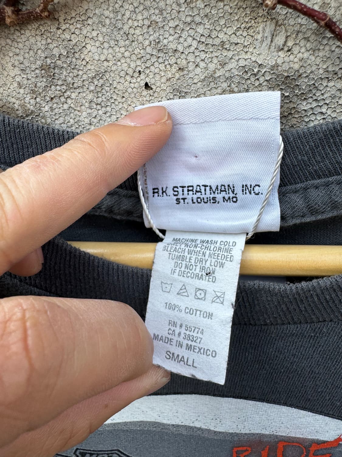 할리데이비슨 빈티지 스컬 프린팅 반팔 티셔츠 s 상품이미지5