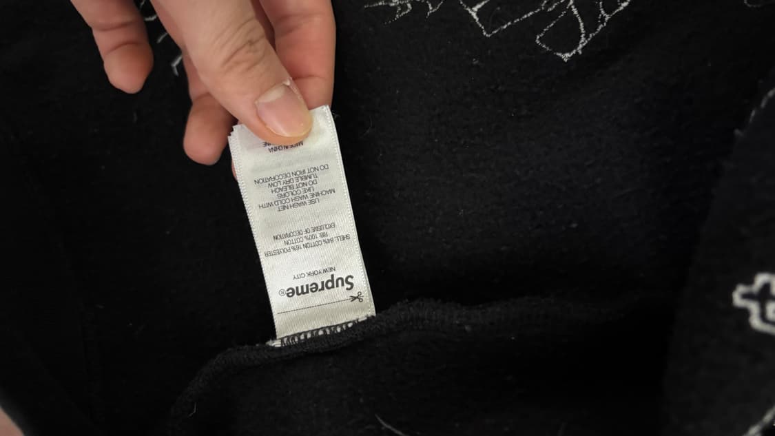 슈프림 176 집업 후드 스웨트셔츠 블랙 - 25FW 상품이미지5