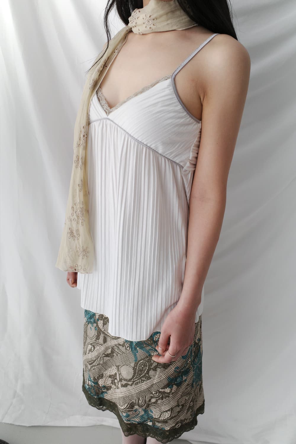 lace pleats sleeveless 상품이미지7