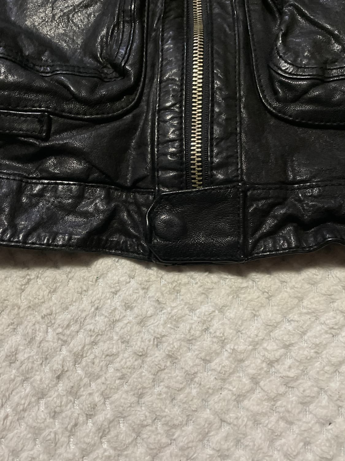 광희시장 웨스턴 무드 램스킨 양가죽 포켓 레더 자켓 다크 브라운 상품이미지4