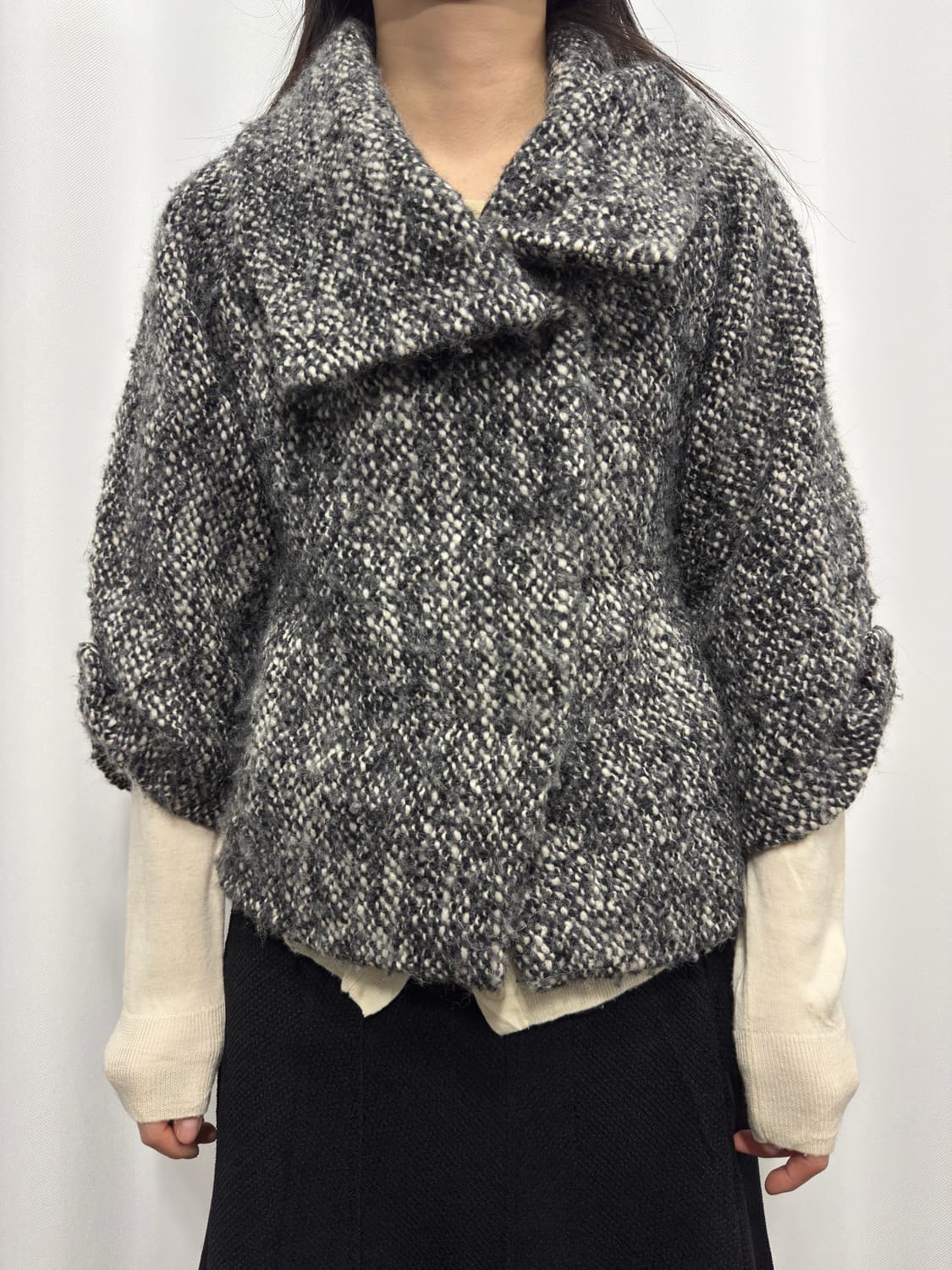 button wool half coat 상품이미지1