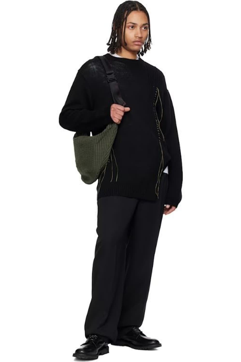 [OS] 꼼데가르송 옴므 그리드 체크 메신저백  상품이미지10