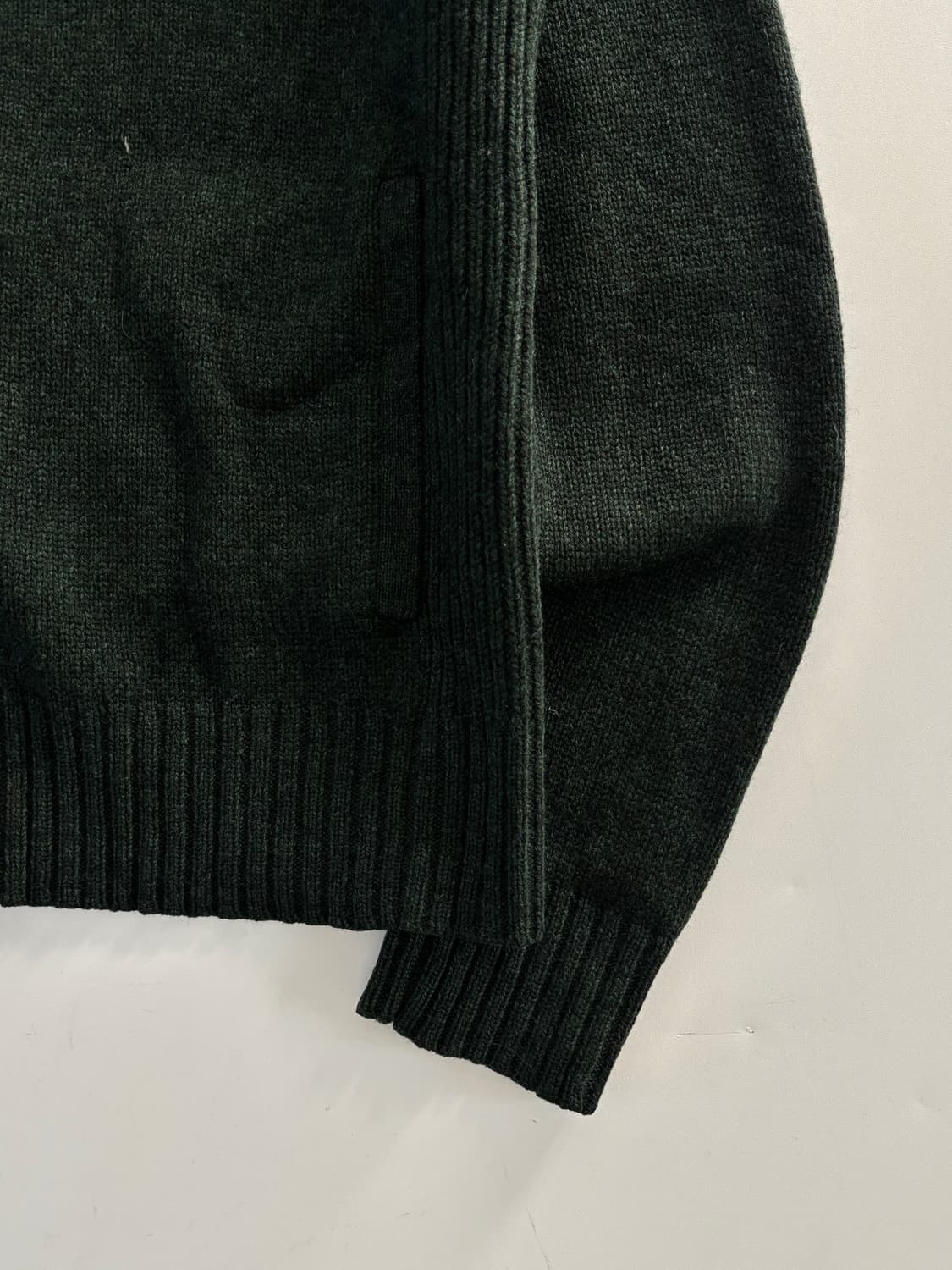 Polo 폴로 랄프로렌 엠브로이드 딥그린 램스울 니트 집업 상품이미지7