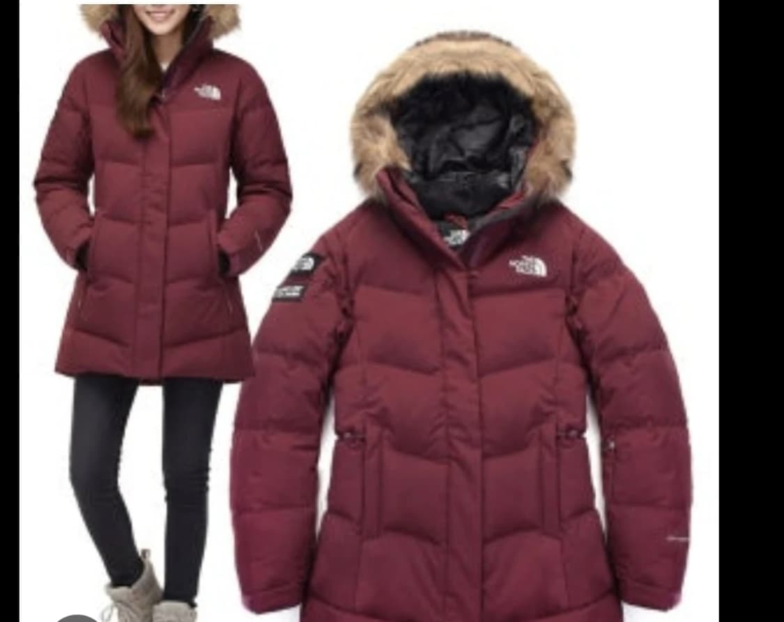노스페이스 여성 패딩 L/95 버건디 상품이미지1