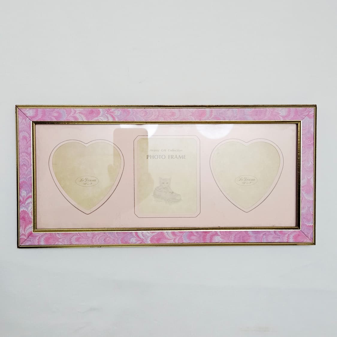 빈티지 플로랄 하트 고양이 액자 상품이미지1