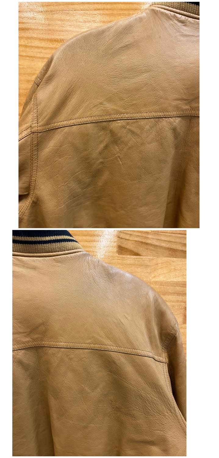 빈티지 양가죽 레더 자켓 카멜 2XL #csz3961 상품이미지8