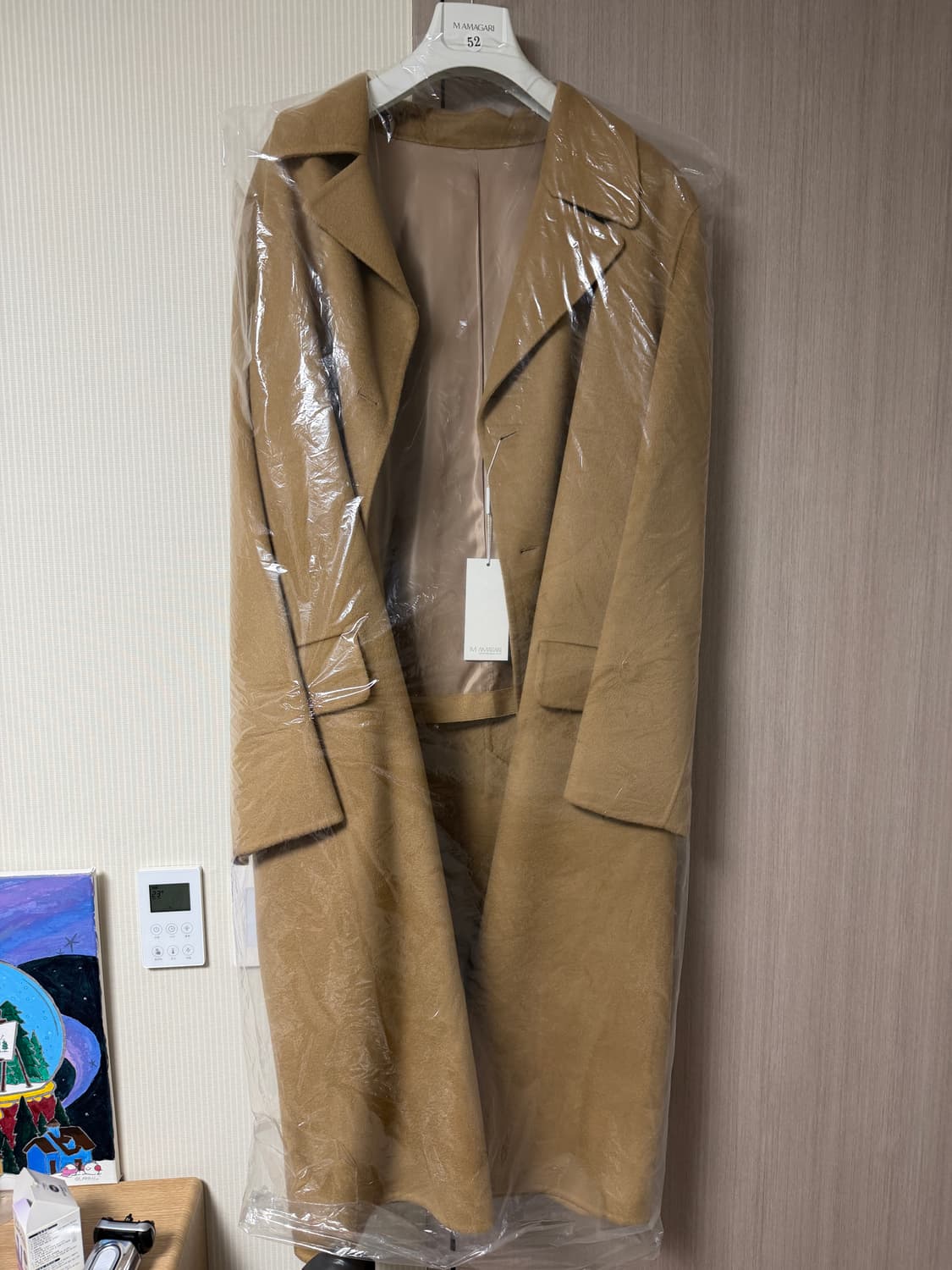 마마가리 봉코트 카멜 52사이즈 상품이미지2