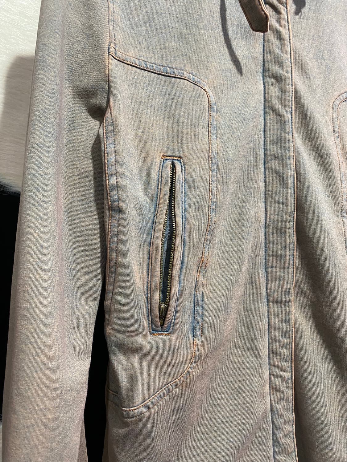 Japanese vtg 넥버클 워싱 하이넥 자켓 상품이미지4