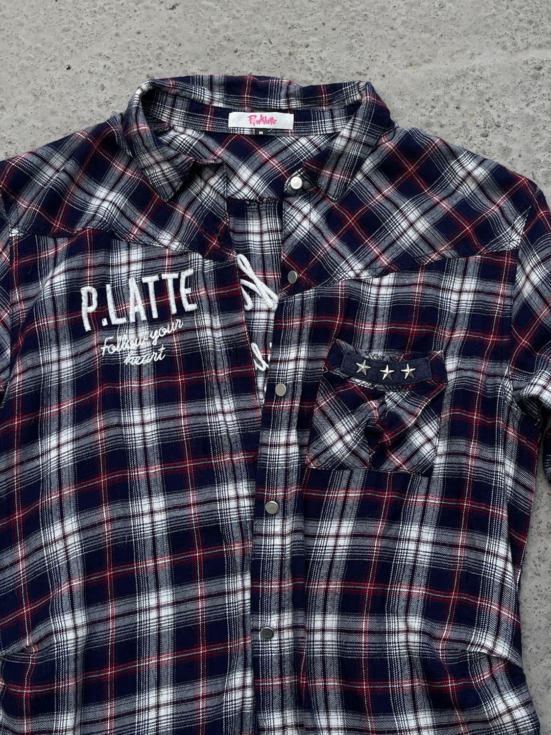 (Pinklatte)Studded check shirts 상품이미지7